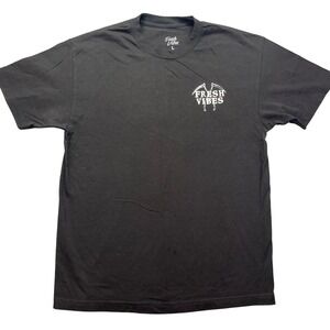 Fresh Vibes Graphic T-Shirt Good Friends‎ Bad Habits Crew Neck Tee Large